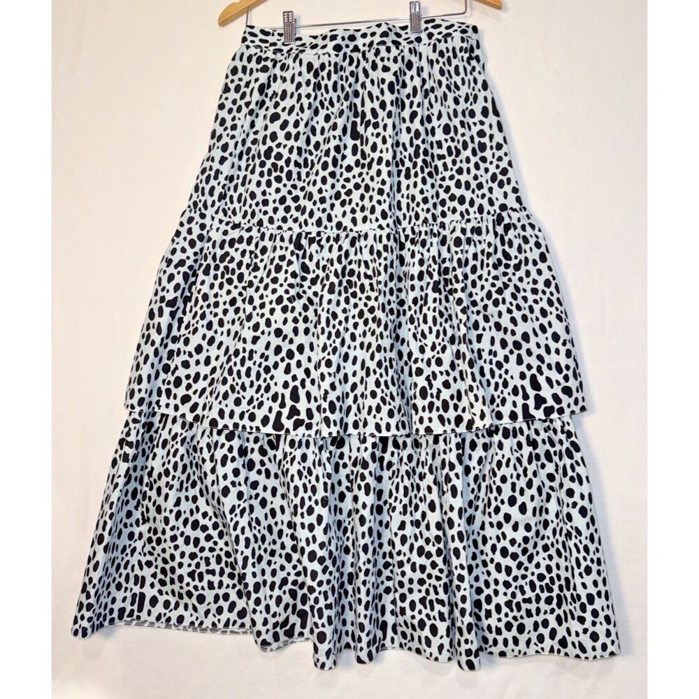 House Of Stars Maxi Skirt UK Made Sz 10 Animal Print Layered Flowy Boho Beachy